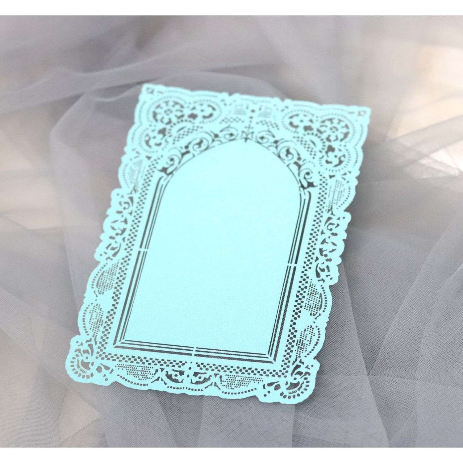 Small Card New Invitation Card Laser Cut Iridescent Paper Lace Invitation